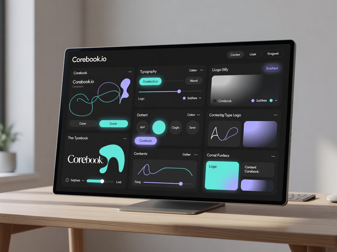 Corebook.io interactive brand book dashboard preview